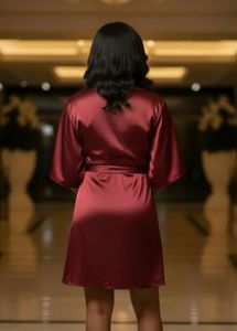 Burgundy Wrap Dress
