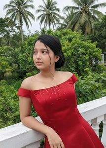 Elegant Red Off-Shoulder Dress