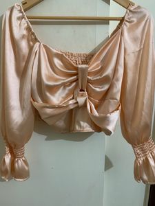 Crop Satin Partywear Top