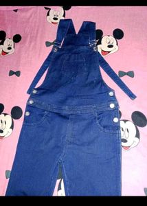 Denim Dungaree For Women + Free Full Sleeve Tshirt