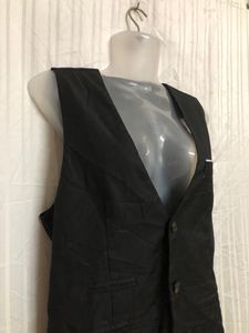 Ricace Black Formal Waistcoat