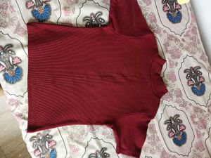 Burgundy and Purple Mock Neck Top Combo