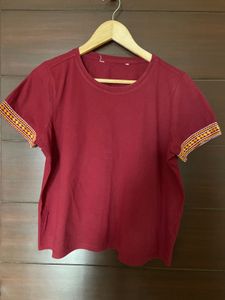 Set of 5 Graphic Print Striped Tee