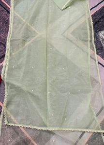 Elegant Light Green Kurta With Dupatta