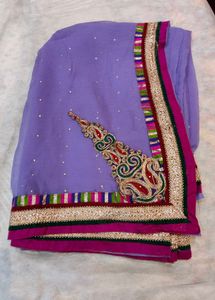 🪻Beautiful Work Pattern Lavender Colour Saree