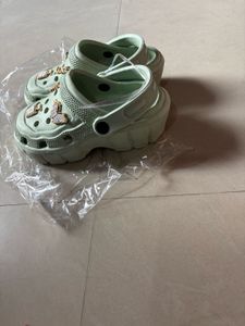 Last Offer girl Cute Green women Clogs with Charms