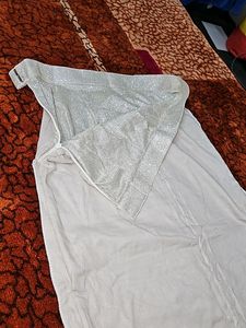 SilverrMetallic Lurex Fabric With Glitter