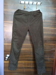 Cotton Jeggings/Trousers (Dark Brown) For WOMEN