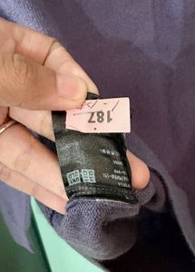 Purple V-Neck Sweater Uniqlo