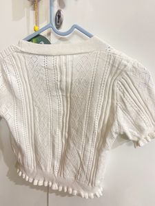 White Cute Top