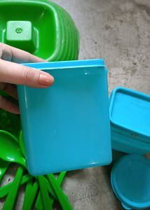 Green Colour Dinner Set