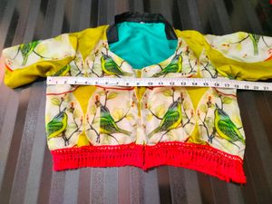 Designer Digital Print Blouse 💚💛