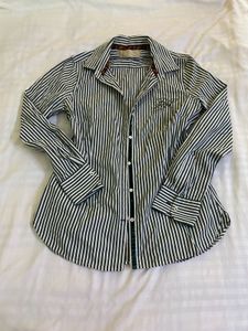 Green Striped Button-Down Shirt Bust 32-34