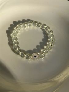 Clear Quarts Evileye Bracelet