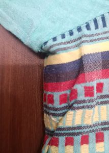 Lime Yellow And Teal Blue Kurta