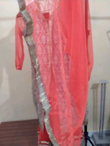 Beautiful Orange Anarkali Suit