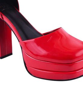 Red Platform Heels