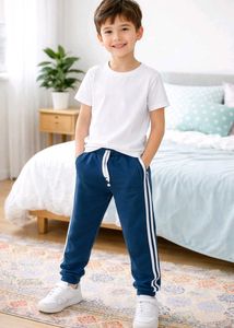 Boys' Stylish Navy Track Pants