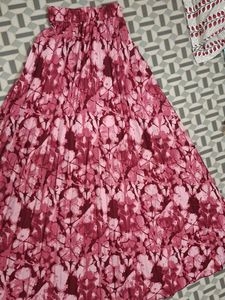Pink Floral Skirt