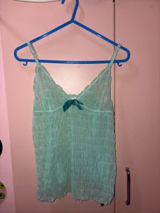 Mesh Blue Top Y2K