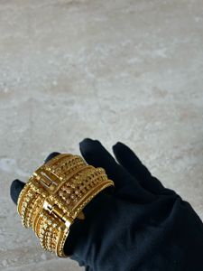 Elegant Gold Bangle Set
