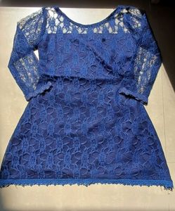 Elegant Blue Lace Top