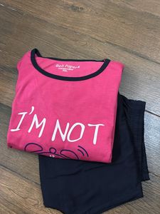 Cute Pink &#34;Not a Morning Person&#34; Pajama With T