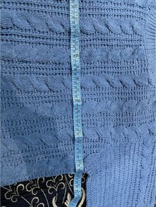 Blue Cable Knit Sweater