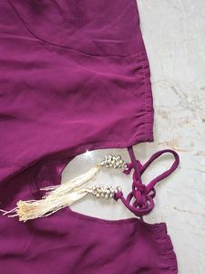 Elegant Purple Embroidered Anarkali