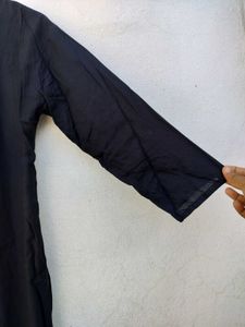 Black Kurta Set With Red Duppata