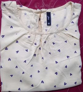 Yellow Colour Clinched Waist Top With Half Sleeves