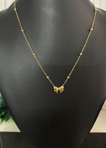 Bow Pendant Necklace Anti-tarnish
