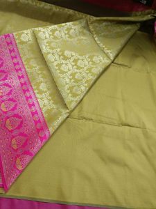 New Mehandi Green N Pink Wedding Collection Saree