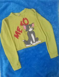 Tom and Jerry Cropped Sweatshirt
