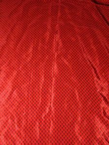 Red &amp; Grey Crape Saree