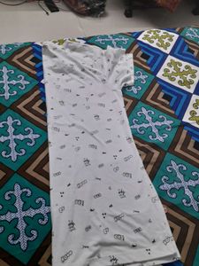 White Graphic Print Tee