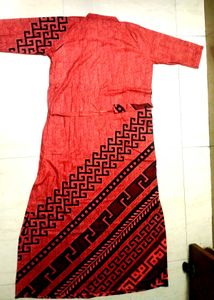 Red Patterned Two-Piece Set