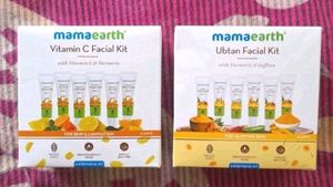 mama earth Vitamin C &amp; Ubtan Facial Kit Pack Of 2