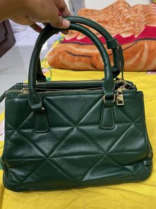 Prada master copy Green Quilted Handbag