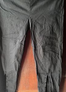 Black Slit Pants