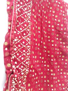 Festive Maroon Saree
