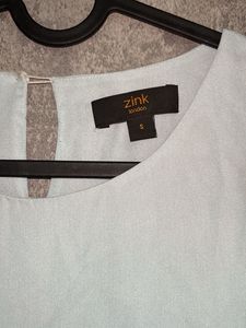 Zink London Powder Blue Peplum Top