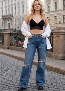 Ripped Wide Leg Jeans