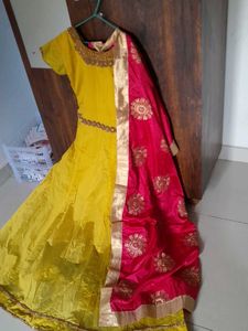 Elegant full Gown with duppatta