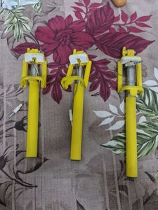 3 Yellow Selfie Stick Lot