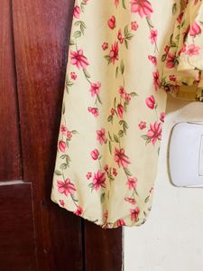 Floral Long Sleeve Crop Top