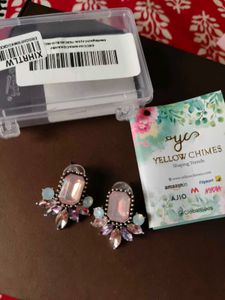 Yellow Chimes Gemstone Earrings