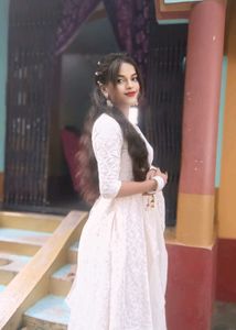 White Embroidered Anarkali
