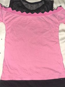 Pink &#34;LEAD&#34; Graphic Top