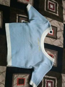 Cute Light Blue Crop Top